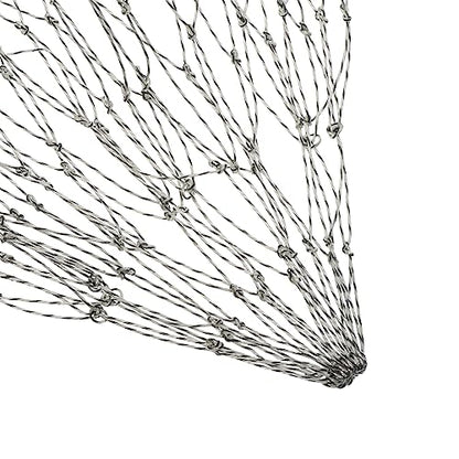Fishing Net Replacement, Dia.19.7" PE Replacement Mesh Landing Fish Nets for Freshwater Saltwater Fishing, Gray