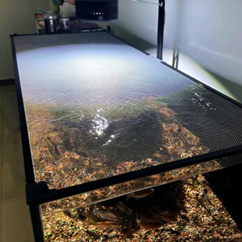 7.5 FT DIY Magnetic Fish Aquarium Anti-Jumping net Cover, Mesh Screen Netting for Fish Aquarium Screen Top Cover, Aquarium Lid Prevents Fish, Reptiles from Jumping Out (7.5 Feet)