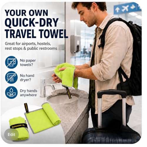Backpacking Ultralight Quick Dry Microfiber Soft Fast Drying Hand and Face Towel Wash Cloth Camping Yoga Hiking Active Lifestyle Small (Lime, Small) - color: Lime, size: Small