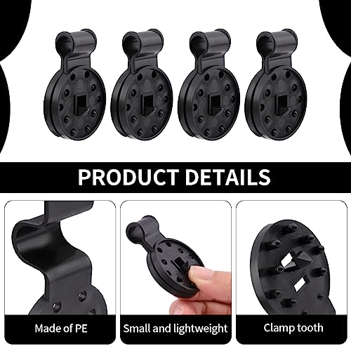 50pcs Shade Cloth Clips,Round Plastic Black Clips for Mesh/Thin Sun Shade Net,Sunshade Clip Tarp Clip Heavy Duty Lock Grip Fasteners for Garden Patio Pool Awning Mesh Fabric Clamp - color: 50pcs Tarp Clips