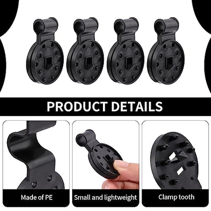 50pcs Shade Cloth Clips,Round Plastic Black Clips for Mesh/Thin Sun Shade Net,Sunshade Clip Tarp Clip Heavy Duty Lock Grip Fasteners for Garden Patio Pool Awning Mesh Fabric Clamp - color: 50pcs Tarp Clips