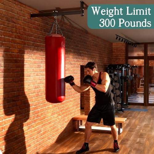Heavy Bag Hanger w Roller Wall Ceiling Mount 42'' , up to 300 LB Capacity
