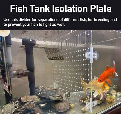 75 Gallon Aquarium Divider for Baby Fish, Acrylic Fish Tank Separator, Clear Aquarium Panel for Optimal Fish Separation and Tank Organization, Durable Fish Barrier