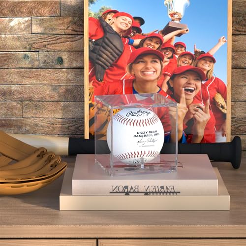 Acrylic Baseball Display Case, Clear Memorabilia Showcase for Display - size: 3.15 x 3.15 x 3.15 inches