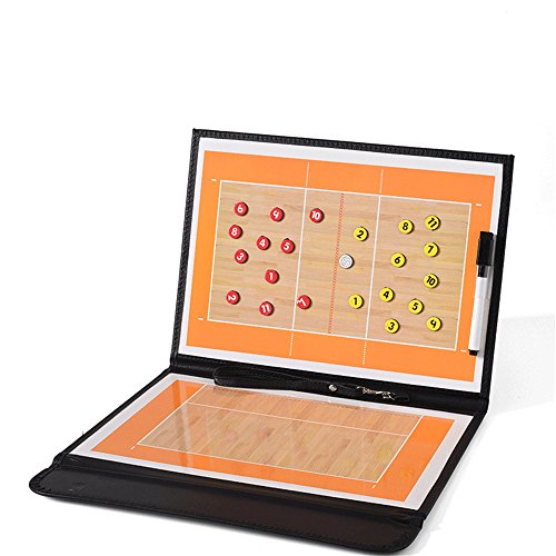 FantasyDay Volleyball Coach Board with Magnetic Pieces and Dry Erase Marker - Leather Magnetic Tactic Board Foldable Strategy Coaching Clipboard #1