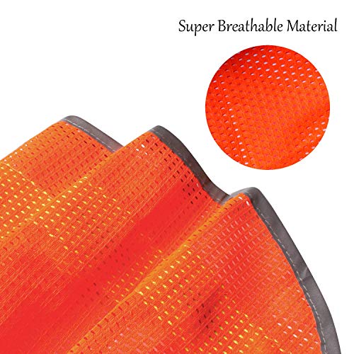 Evridwear High Visibility Neck Sun Shield with Reflective Stripe, Safety Hard Hat Shade with Breathable Mesh Elastic Band for Construction, Outdoor Activities, Landscaping from UV | 2 Pack,Reflective Stripe,Breathable Mesh Elastic Band,UV Protection for C