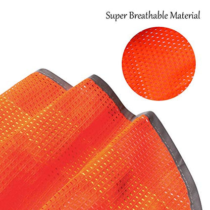 Evridwear High Visibility Neck Sun Shield with Reflective Stripe, Safety Hard Hat Shade with Breathable Mesh Elastic Band for Construction, Outdoor Activities, Landscaping from UV | 2 Pack,Reflective Stripe,Breathable Mesh Elastic Band,UV Protection for C