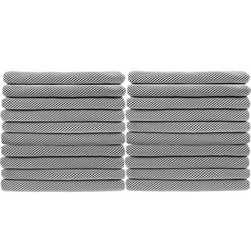 Peicees 20 Pack Microfiber Neck Cooling Towels Sports Sweat Towels Sweat Headband for Travel Beach Swimming Camping Climbing Gym Yoga Workout Backpacking, Gray
