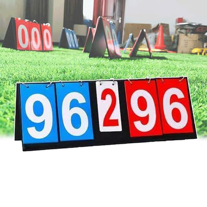 Basketball Game Scoreboard, 4/5/ 6 Digit, Portable/Flip, Reusable, Easy to Read+ Waterproof/Easy to Clean,not Take Up Space, for Soccer, Basketball, Baseball,5-digit - size: 5-digit