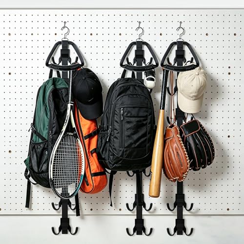 Hockey Equipment Drying Rack with 5 Rotatable Hooks