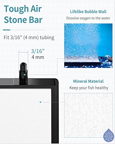 Pawfly 8 Inch Air Stone Bar Micro Bubble Diffuser Release Tool with Suction Cup Clip Accessory for Nano Air Pumps DWC Buckets and Fish Tanks