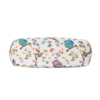 Signare Tapestry Foldable Tote Bag Reusable Shopping Bag Grocery Bag - color: Owl