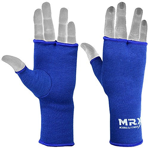 MRX Muay Thai Boxing Inner Gloves Protective Hand Wrap - color: Blue, size: X-Large