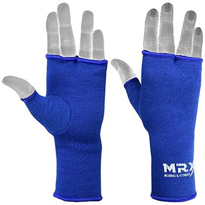 MRX Muay Thai Boxing Inner Gloves Protective Hand Wrap - color: Blue, size: X-Large