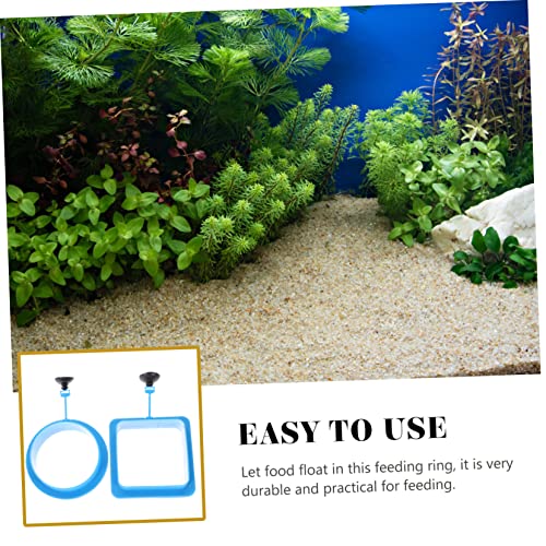 BESPORTBLE 2Pcs Wear Resistant Aquarium Feeding Circles Fish Feeder Rings with Suction Cup for Aquariums Prevent Food Waste and Maintain Water