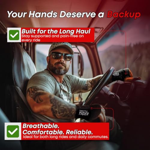 ® Motorcycle Wrist Brace Adjustable Wrist Wraps for Bikers, Wrist Support Reduces Hand Pain and Absorbs Vibration, Enhancing Comfort and Stability (Medium) - size: Medium