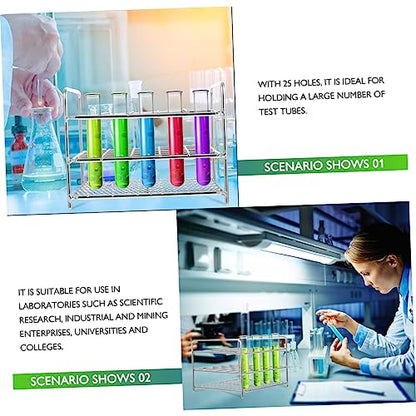 1Pc Test Tube Rack Laboratory Tube Holder with and Easy to Store and Clean for Scientific