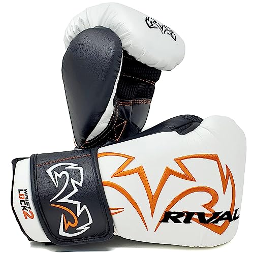 RIVAL Boxing RB11 Evolution Heavy Bag Gloves, with a High-Density, Power-Transmitting Foam and Microfiber Outer - color: White, size: Medium