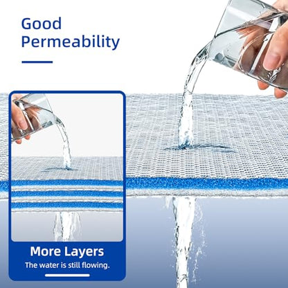 Filtration Aquarium Filter Media, Filter Floss, Sponge, and Pad Offering Efficient Filtration Exceptional Water Permeability Customizable Sizing (Blue)