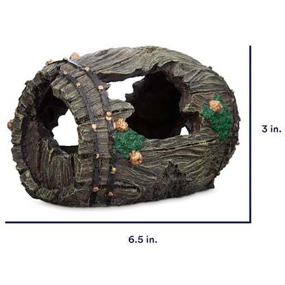 Imagitarium by Petco Aquatic Decor Barrel, 6.5" L X 3" W X 3" H