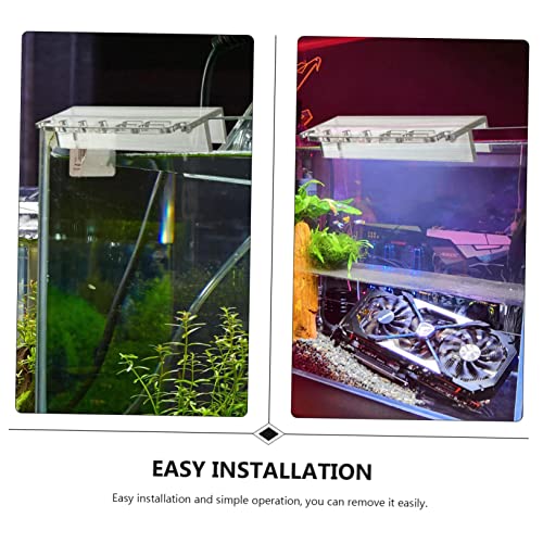TOYANDONA Acrylic Fish Tank Tool Holder Seven Storage Organizer for Aquarium Cleaning Tools Maintenance Stand for Easy Access and Installation