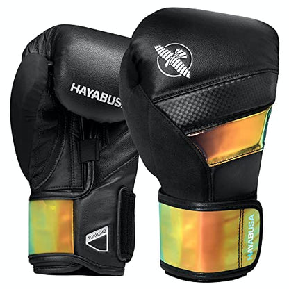Hayabusa T3 Boxing Gloves - Sparring - color: Black/Iridescent, size: 18oz