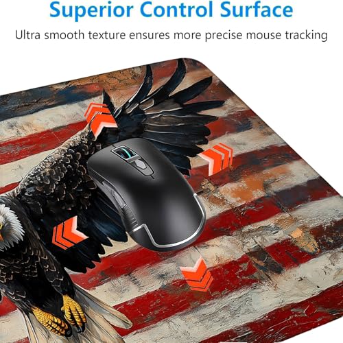 American Flag Gaming Mouse Pad Desk Pad USA Flag XL Mouse Pad Large Mousepad Extended Laptop Keyboard Mat Gaming Desk Pad Mouse Mat Office Computer Keyboard Laptop Home 31.5"x11.8" - color: American Flag_005, size: 11.8" x 31.5"