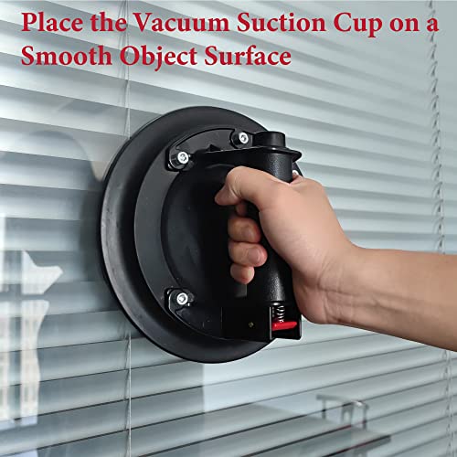 8" Heavy Duty Suction Cup to Lift Large Glass, Tile, Marble, Industrial Vacuum Suction Lifter with Handle for Glass Lifting & Replacement, 480 lbs Load Capacity, Carrying Case (1 Pack) - color: Black, size: 1 Pack