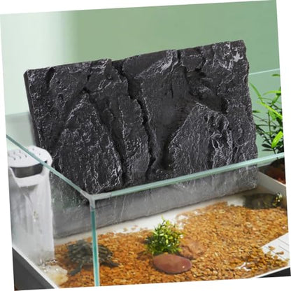 Happyyami Lifelike Aquarium Rock Reptile Tank Backgrounds 3D Landscape Boards Snake Habitat Decoration