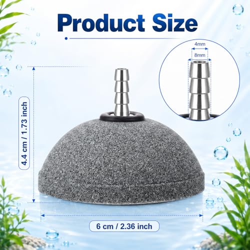 12 Pcs Aquarium Air Stones 2.3 Inch Pond Air Stone Bread Mineral Airstones Bubble Fish Tank Airstone Oxygen Diffuser for Aquarium Fish Tank Bucket Pond and Dwc Reservoir - size: 5.8 x 4.4 cm/ 2.3 x 1.7 inches