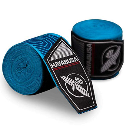 Hayabusa 4.0 Perfect Stretch Boxing Hand Wraps | Boxing Hand Wraps, Boxing Wraps, Muay Thai Hand Wraps, Wrist Wraps Boxing, Hand Wraps for Boxing Gloves, 180 Inch Hand Wraps - color: Blue Geo, size: 180"