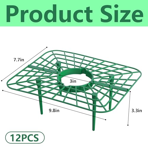 12 Packs Square Strawberry Supports-Strawberry Growing Racks- Plant Support Strawberry Stand Holder Growing Frame Keep Berries Clean
