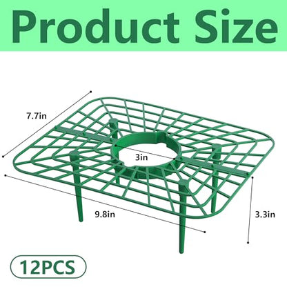 12 Packs Square Strawberry Supports-Strawberry Growing Racks- Plant Support Strawberry Stand Holder Growing Frame Keep Berries Clean