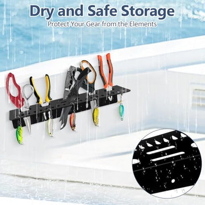 Fishing Tool Holder for Boat,Fishing Tool Organizer for Boat,Pliers,Knives,Lures Holder for Boat,Screw Mount,Black