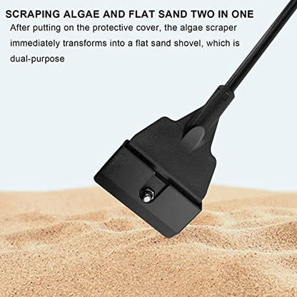 Scraper for Glass Aquariums Fish Cleaner Aquarium Scrapers Plastic Aquarium Plant Tools Long Aquascaping Tools Spatula Aquatic Plants Tool for Freshwater and Saltwater