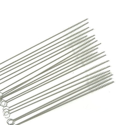 Honbay Straw Cleaner Brushes, nylon bristles stainless steel handle, Nylon Skinny Pipe Tube Cleaner - 20 Piece Value Pack - 6 mm bristles x 7" 175mm long - size: One Size