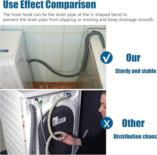 U Shape Washer Drain Hose Hook for Washing, Dishwashers, Sink Srain Hoses, U-Bend Hose Holder Hook