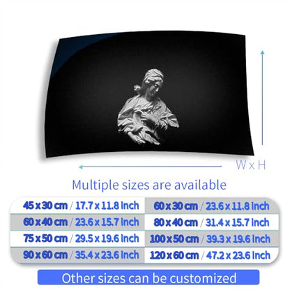 Aquarium Background Stickers - Sculpture Black - Self-Adhesive Fish Tank Reptile Terrarium Decor Poster (75 x 50 cm / (29.5 x 19.6 inches))