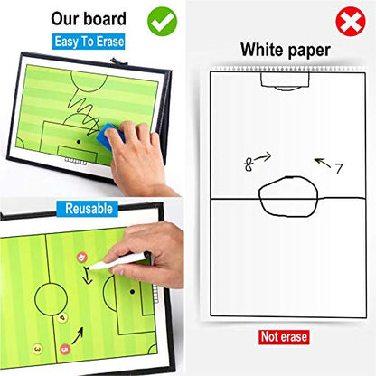 Pure Vie Portable Magnetic Soccer Coaching Board Football Tactics Clipboard - color: 20.86'' X 12.20''