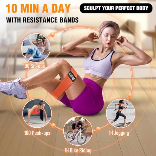 Fabric Resistance Bands for Working Out - color: Yellow