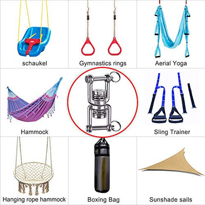BeneLabel 360 Swing Swivel with Bearing Double Ended Swivel Eye Hook - color: Double Opening(1 Pack)