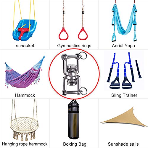 BeneLabel 360 Swing Swivel with Bearing Double Ended Swivel Eye Hook - color: Double Opening(1 Pack)