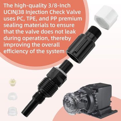 3/8-Inch UCINJ38 Injection Check Valve Compatible with Most Pump 45, 85, 100 & 170 SVP, BDF Series Adjustable & Fixed, Pump Parts Only Fit for High Pressure Pumps，2 pack