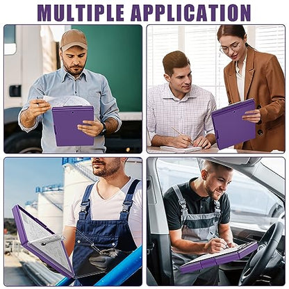 Hongri Clipboard with Storage, Purple 8.5 x 11 Clip Board, Dual Compartmen - color: Purple
