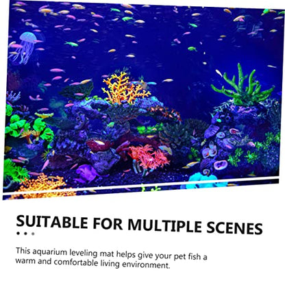 ORFOFE Shockproof Fish Tank Mat Non-Slip Insulated Aquarium Pad for Freshwater Tanks Thick for Leveling and Reducing Vibration Under Aquariums