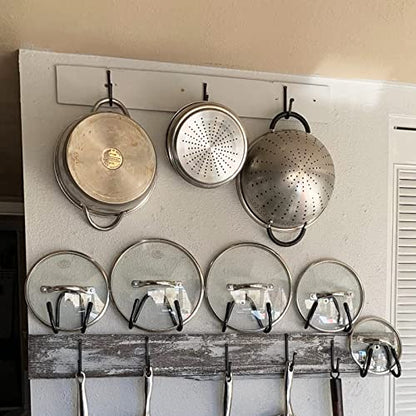 Pmsanzay Cabinet Door Pan Lid Organizer, Set of 4, Wall Mount Pot Lid Rack - No Scratch