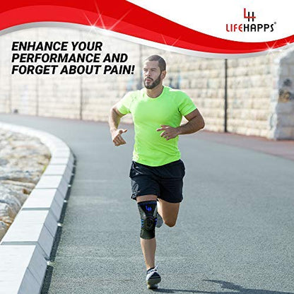 Active Relief Knee Brace Patella Knee Support Compression Sleeve with Side Stabilizers for Arthritis Joint Pain, Meniscus Tears, ACL, MCL Injuries, Exercise, Running