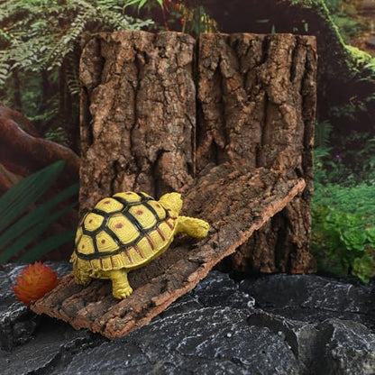 KESYOO 3Pcs Natural Cork Bark Background: Textured Wall Panel Climbing Decor for Reptile Terrarium Tank - Aquarium Habitat Accessories
