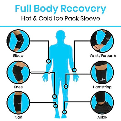 Arctic Flex Ice Sleeve for Knee, Elbow, Arm - Hot & Cold Freeze Pack Wrap - size: X-Large