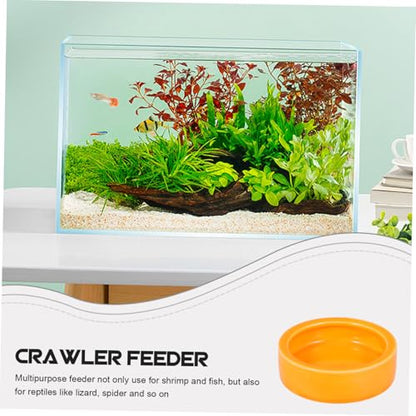 Crawler Pet Food Basin Pet Round Dishes Floating Feeder Bowl for Fish Tank